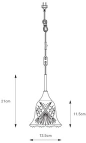 Markslöjd 109011 - Lampadario a cavo LUNA 1xE14/40W/230V ottone