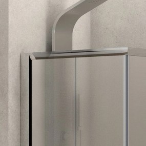 Kamalu - cabina doccia 80x80 altezza 170cm vetro opaco k410