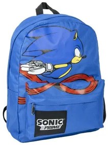 Zaino Scuola Sonic Azzurro 32 x 12 x 42 cm