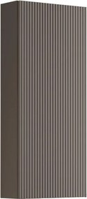 Pensile bagno Opera cannettato opaco carbone, 1 anta reversibile P17 x L30 x H80 cm