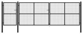 Cancello Per Giardino İn Acciaio 500x150 Cm Antracite /
