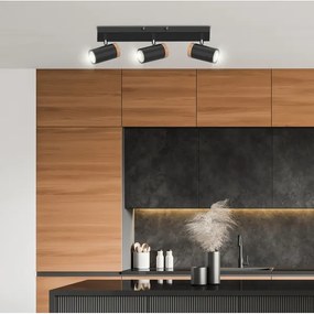 Faretto LAGOS 3xGU10/15W/230V nero/marrone