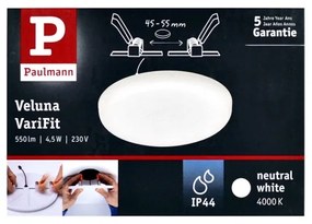 Paulmann 92390 - LED/4,5W IP44 Lampada da incasso per bagno VARIFIT 230V