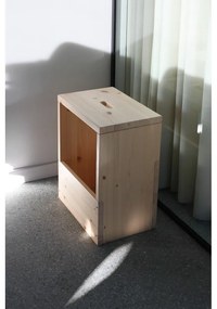 Comodino di colore naturale in pino massiccio Grab It – Karup Design