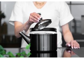 Bollitore nero con stantuffo , 1,5 l Diamante - Vialli Design