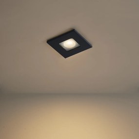 Set di 6 faretti da incasso moderni neri orientabili e inclinabili IP44 - Qure