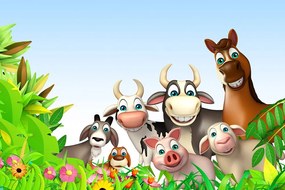 Carta da parati – Animali della fattoria