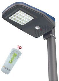 Lampione Solare per Esterno con Pannello Fotovoltaico e Telecomando - 3000k bianco caldo