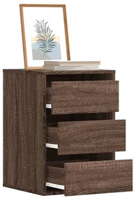 Cassettiera Angolo Rovere Marrone 40x41x58cm Legno Multistrato /