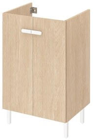 Mobile da bagno sotto lavabo Easy rovere verniciato opaco L 50 x H 80 x P 40 cm 2 ante, lavabo non incluso