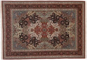 Tabriz Tappeto 250 x 350 Blu (Iran) Annodato A Mano