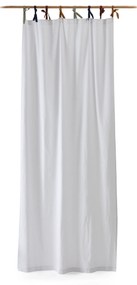 Kave Home - Tenda Zelda 100% cotone bianco e lacci colorati 135 x 270 cm