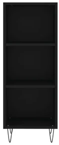 Credenza nera 34,5x32,5x90 cm in legno multistrato