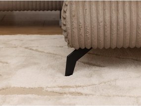 Divano angolare marrone (con penisola a destra/a L) con rivestimento in velluto a coste Marbeya – Ropez