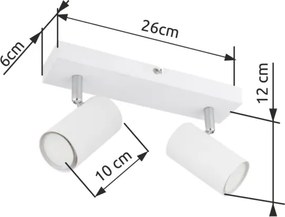 Globo 57911-2W - Faretto ROBBY 2xGU10/35W/230V bianco