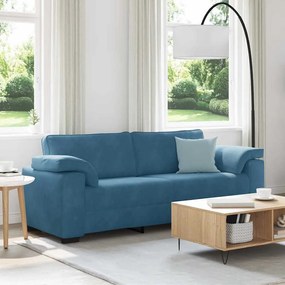 Divano A 3 Posti Blu 178 Cm İn Velluto /