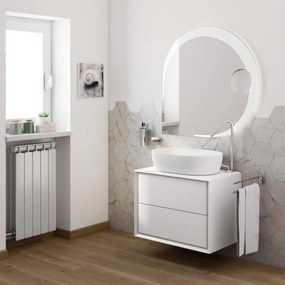 Mobile sottolavabo e lavabo Bellagio bianco opaco L 71 x H 48 x P 46 cm