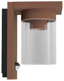 Applique Corten IP54 con Base E27 e Sensore di Movimento - Serie RIGA