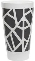 Vaso per Piante Orchidee Alto Grande Auto Irrigazione Mosaic Curve High 55 Idel Colore: Bianco/Taupe