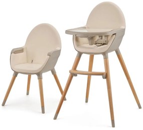KINDERKRAFT - Sedia da pranzo per bambini 2v1 FINI2 faggio/beige