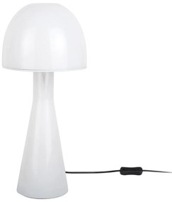 Lampada da tavolo bianca con paralume in vetro (altezza totale 45 cm) Bombin – Leitmotiv