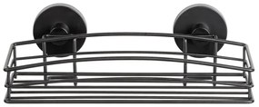 WENKO 24732100 - Mensola VACUUM-LOC rotonda nera 26 x 14 cm
