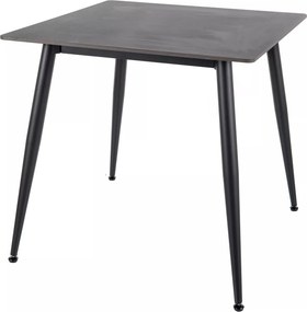 Tavolo Rion 80 in ceramica nera opaca e metallo nero – 80x80x76 cm