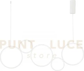 Lampadario a sospensione led fredy bianca 60w 8000lm cct 3000k 4000...