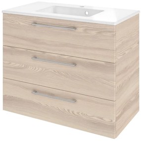 Mobile sottolavabo e lavabo Remix rovere ribeira L 90 x H 58 x P 46 cm 3 cassetti