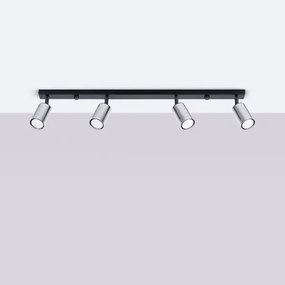 Sollux SL.1371 - Faretto WINX 4xGU10/10W/230V nero/cromo