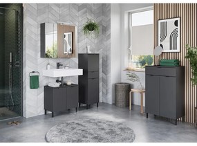 Armadietto per il bagno antracite 60x97 cm Arcena - Germania