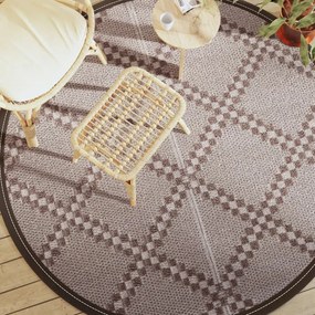 Tappeto Da Esterno Arakıl Marrone Ø200 Cm Pp /