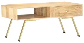 Tavolino da salotto 95x50x42 cm in legno massello di mango