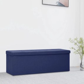 Cassapanca Pieghevole Blu İn Simil Lino /