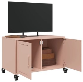 Mobile tv rosa 68x39x43,5cm in acciaio laminato a freddo