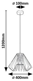 Rabalux 72372 - Lampadario a sospensione con filo EMERENCIA 1xE27/40W/230V