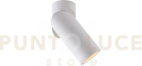 Plafoniera genesis attacco gu10 bianca 6x15,5cm orientabile 330° la...