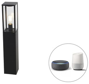 Lampada da terra per esterni intelligente nera 80 cm con WiFi ST64 - Charlois