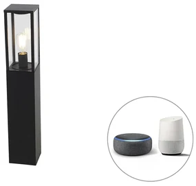Lampada da terra per esterni intelligente nera 80 cm con WiFi ST64 - Charlois