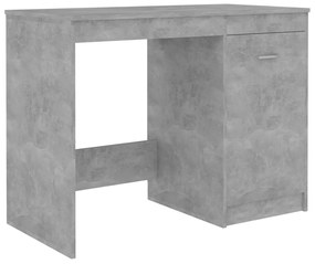 Scrivania grigio cemento 140x50x76 cm in truciolato