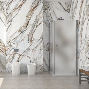 Box doccia 90x70 fisso 90 battente 70 vetro satinato altezza 200h | KS2800FAO - KAMALU