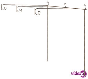vidaXL Pergolato da Giardino Marrone Anticato 3x3x2,5 m in Ferro