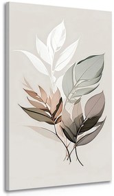 Stampa su tela – Foglie con un tocco di minimalismo