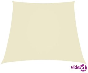 vidaXL Parasole a Vela in Tela Oxford a Trapezio 2/4x3 m Crema