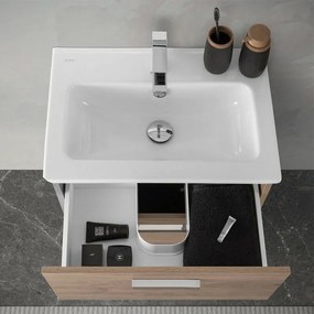 Mobile bagno sospeso 60 rovere africa con lavabo e specchio Miami