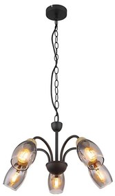 Globo 60297-5H - Lampadario a sospensione con catena GERLY 5xE14/25W/230V