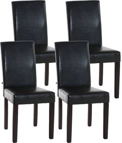 Set 4 Sedie Da Pranzo Ina İn Ecopelle / Braun / Dunkelbraun