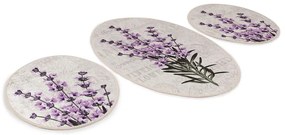 Set di tappetini per il bagno viola/beige 3 pz 60x100 cm Lavender – Foutastic