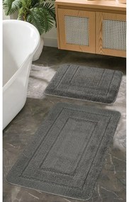Set di tappetini per il bagno color antracite 2 pz 50x80 cm Cerceve – Foutastic