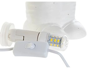 Lampada da tavolo DKD Home Decor 25W Porcellana Bianco LED 220 V (14 x 12 x 31 cm) (14 cm)